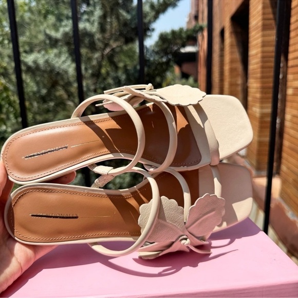 New Free People Intentionally Blank Iris Garden Heels Cream Womens 7.5 /38 - Picture 9 of 17